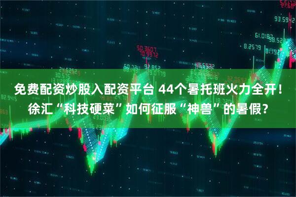 免费配资炒股入配资平台 44个暑托班火力全开！徐汇“科技硬菜”如何征服“神兽”的暑假？